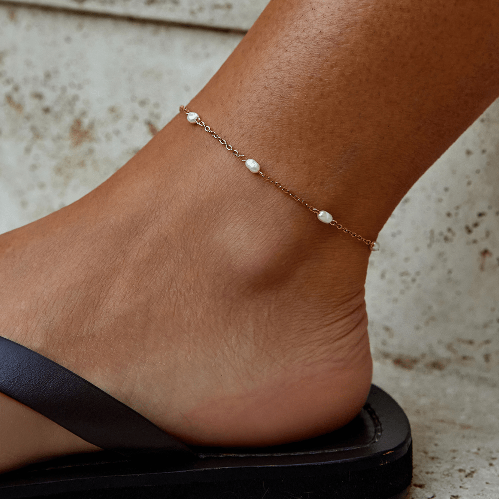 Nura Freshwater Pearl Anklet - Beautiful Earth Boutique