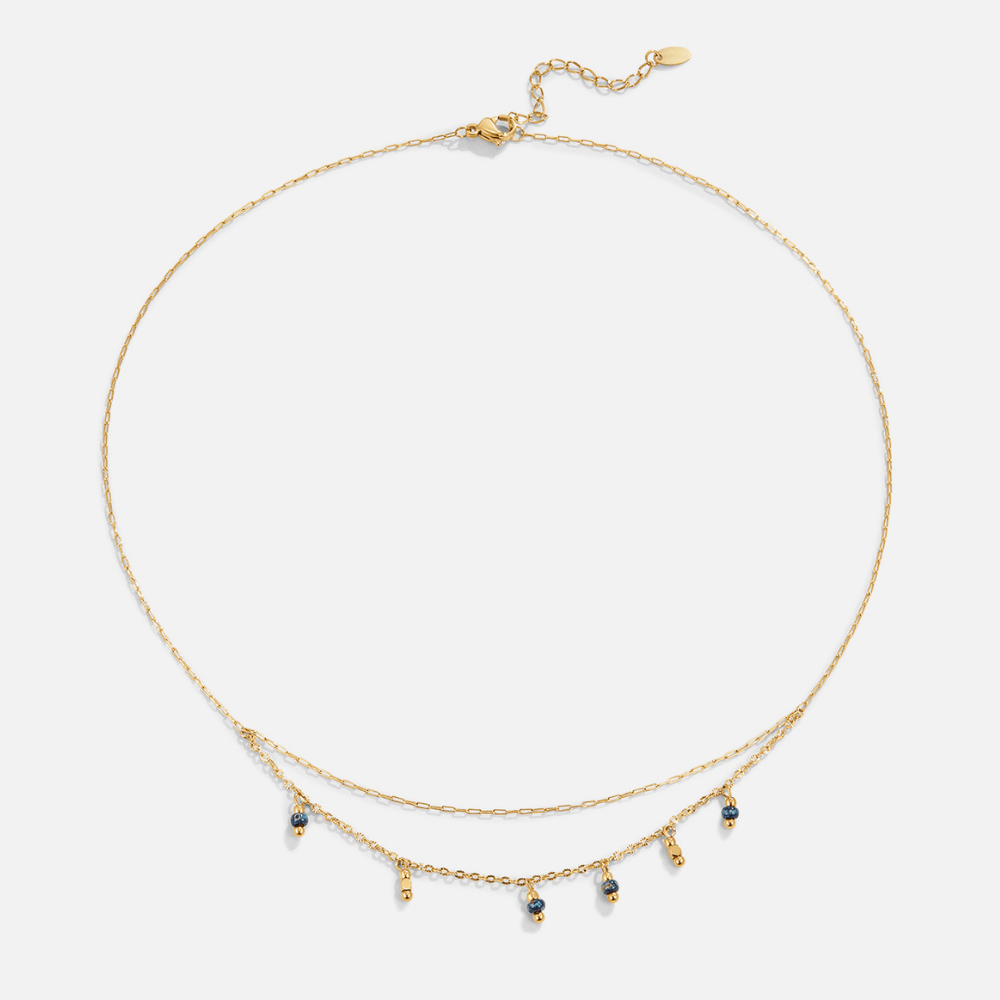 Olivia Blue Droplet Necklace - Beautiful Earth Boutique