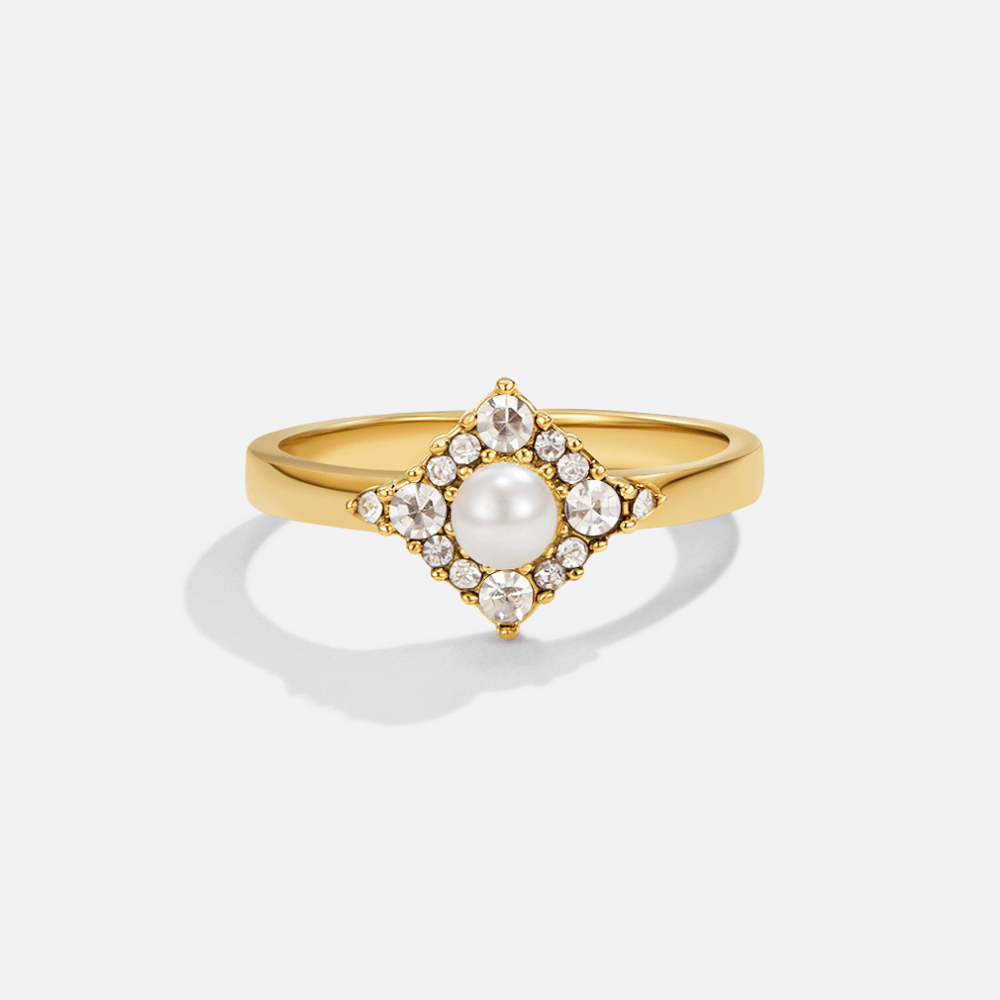 Pearl & Crystal Eternity Ring - Beautiful Earth Boutique