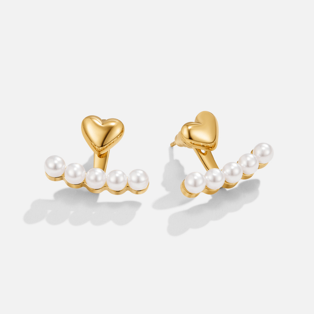 Pearl & Heart Romance Earrings - Beautiful Earth Boutique