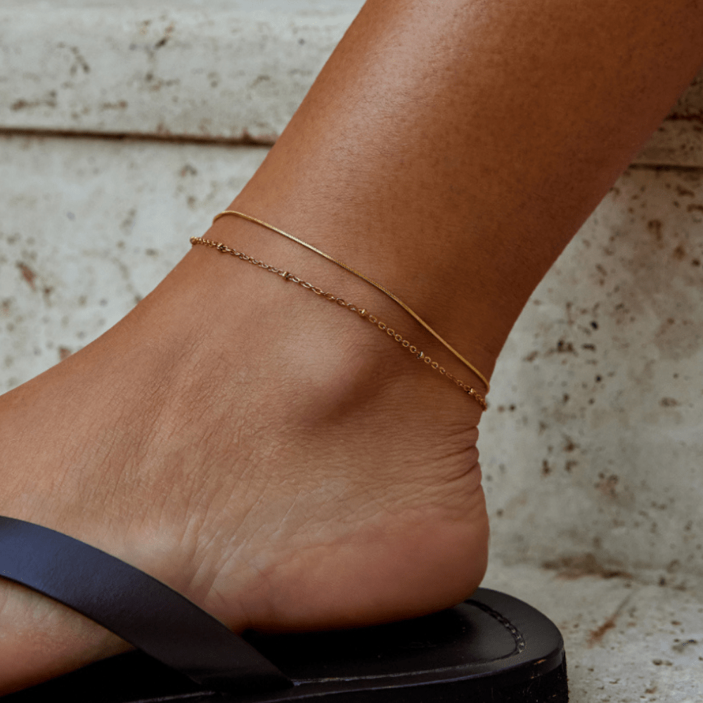 Pia Gold Layered Anklet - Beautiful Earth Boutique