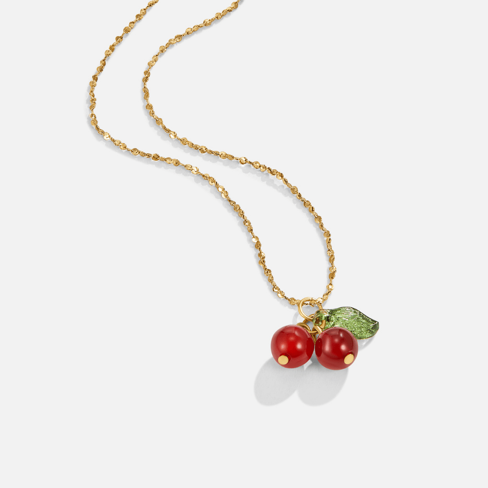 Red Cherry Pendant Necklace - Beautiful Earth Boutique