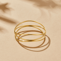 Sabrina Gold Layered Bangle - Beautiful Earth Boutique