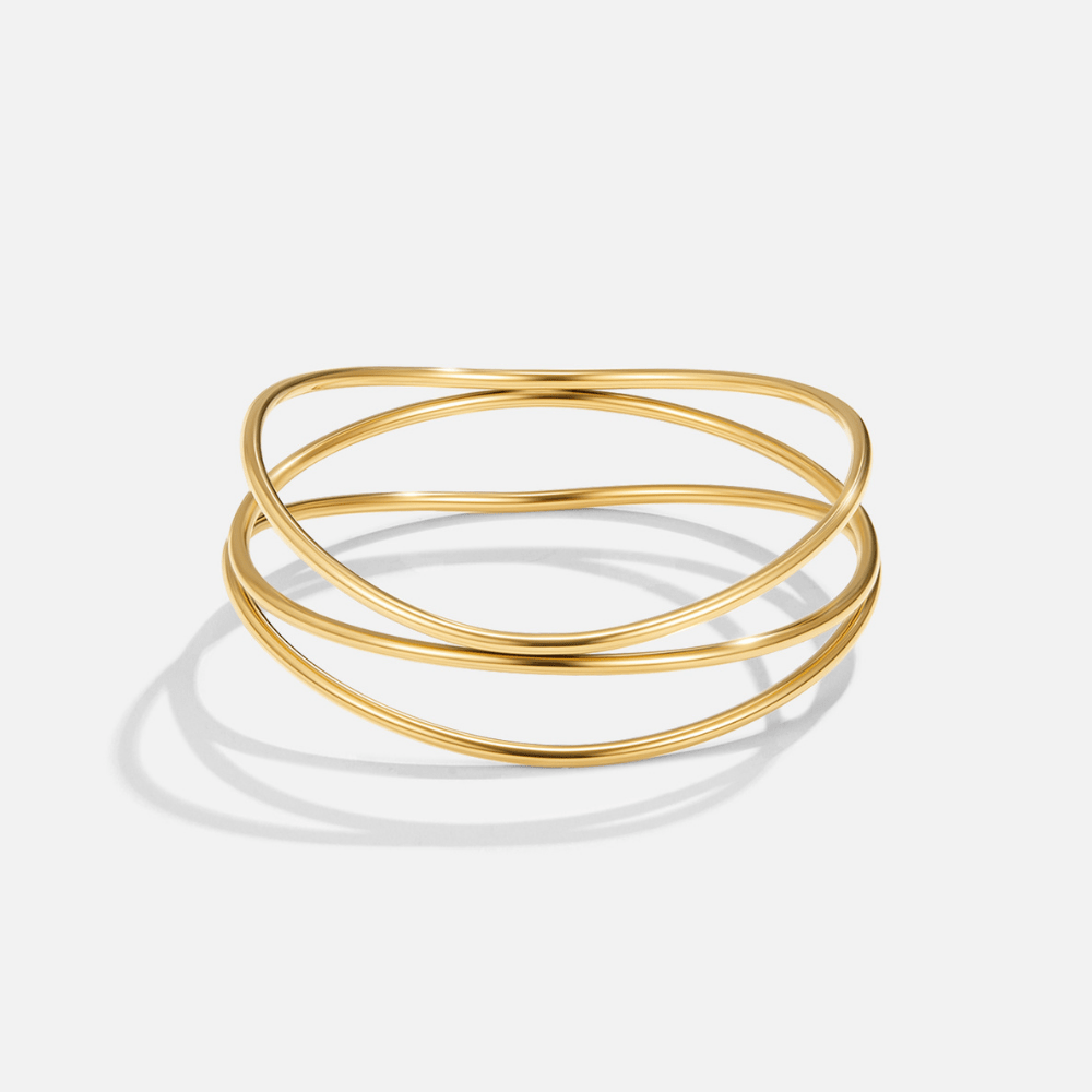 Sabrina Gold Layered Bangle - Beautiful Earth Boutique