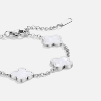Silver Clover Bracelet - Beautiful Earth Boutique
