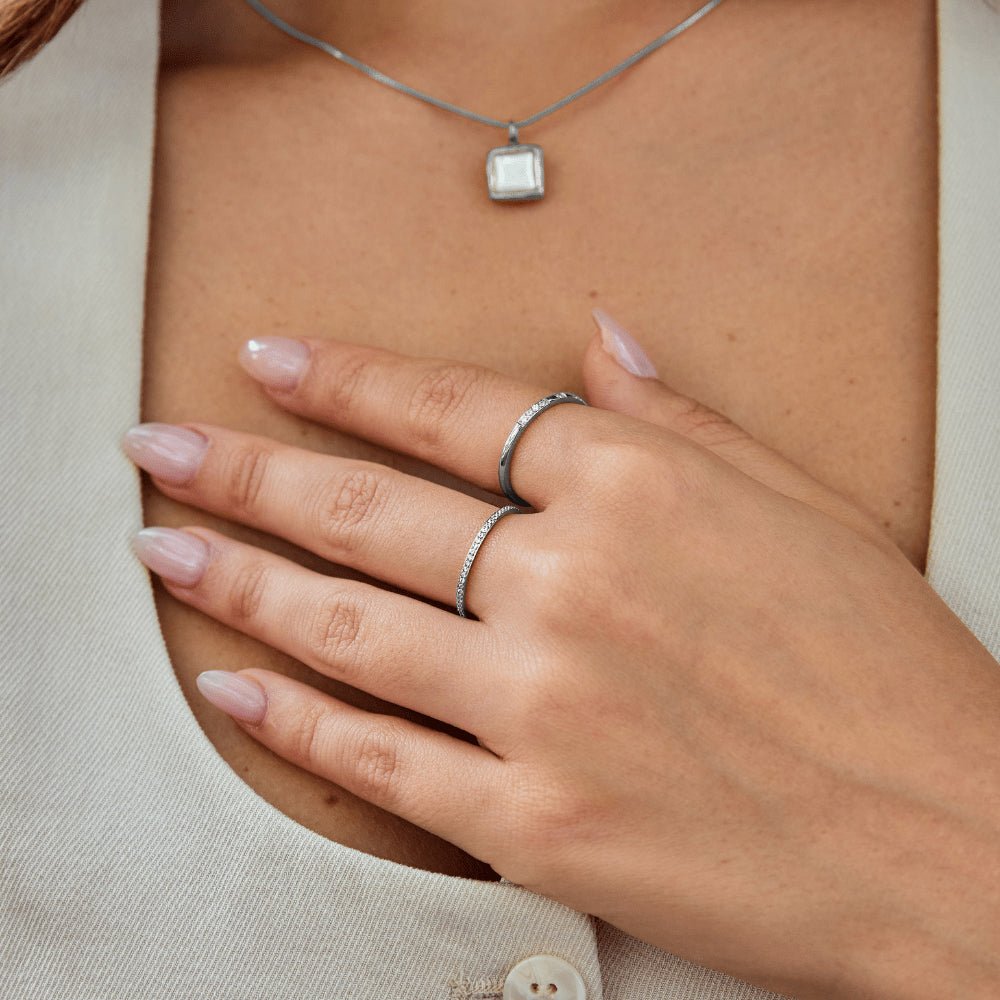 Silver Eternity Crystal Ring - Beautiful Earth Boutique