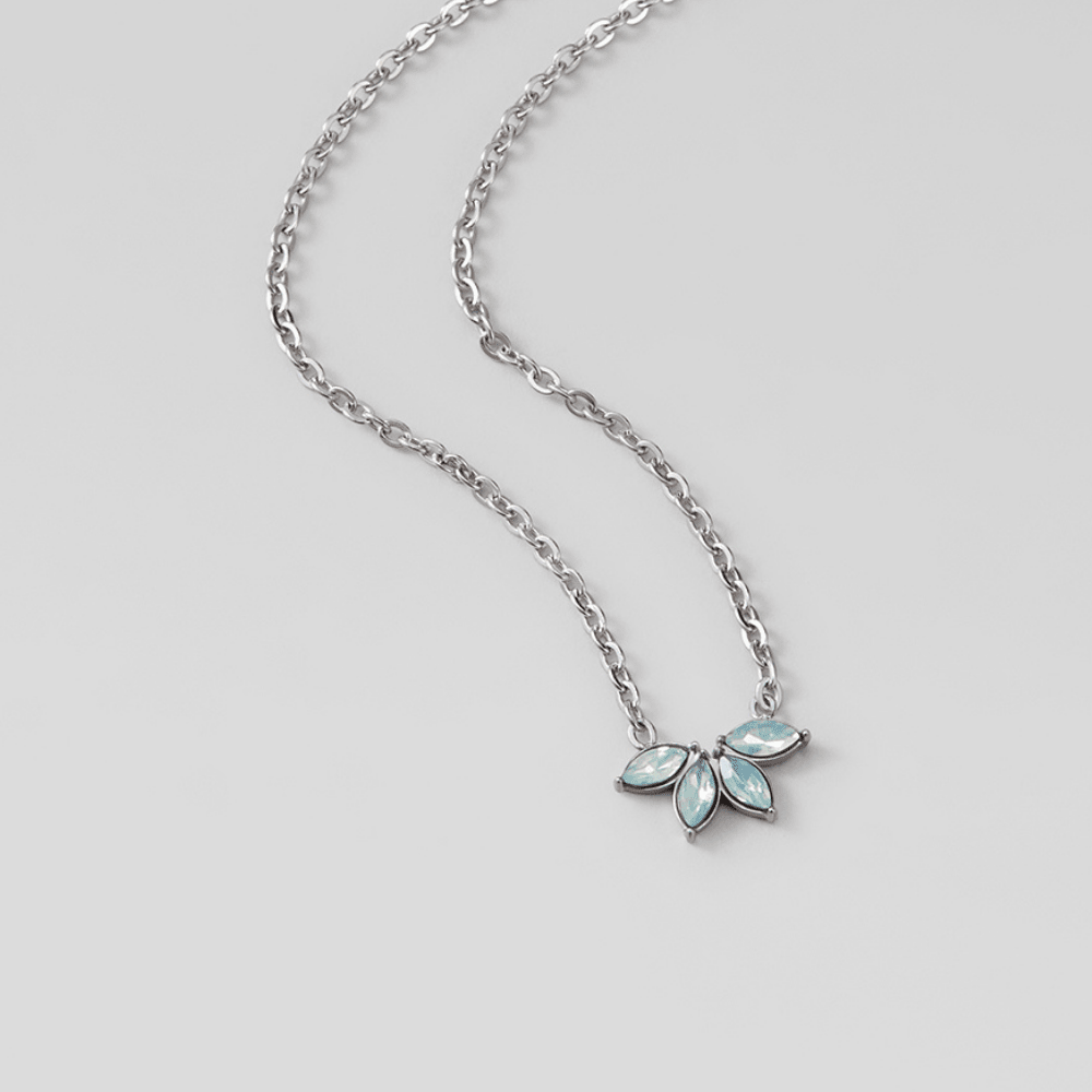 Silver Marquise Petal Necklace - Beautiful Earth Boutique