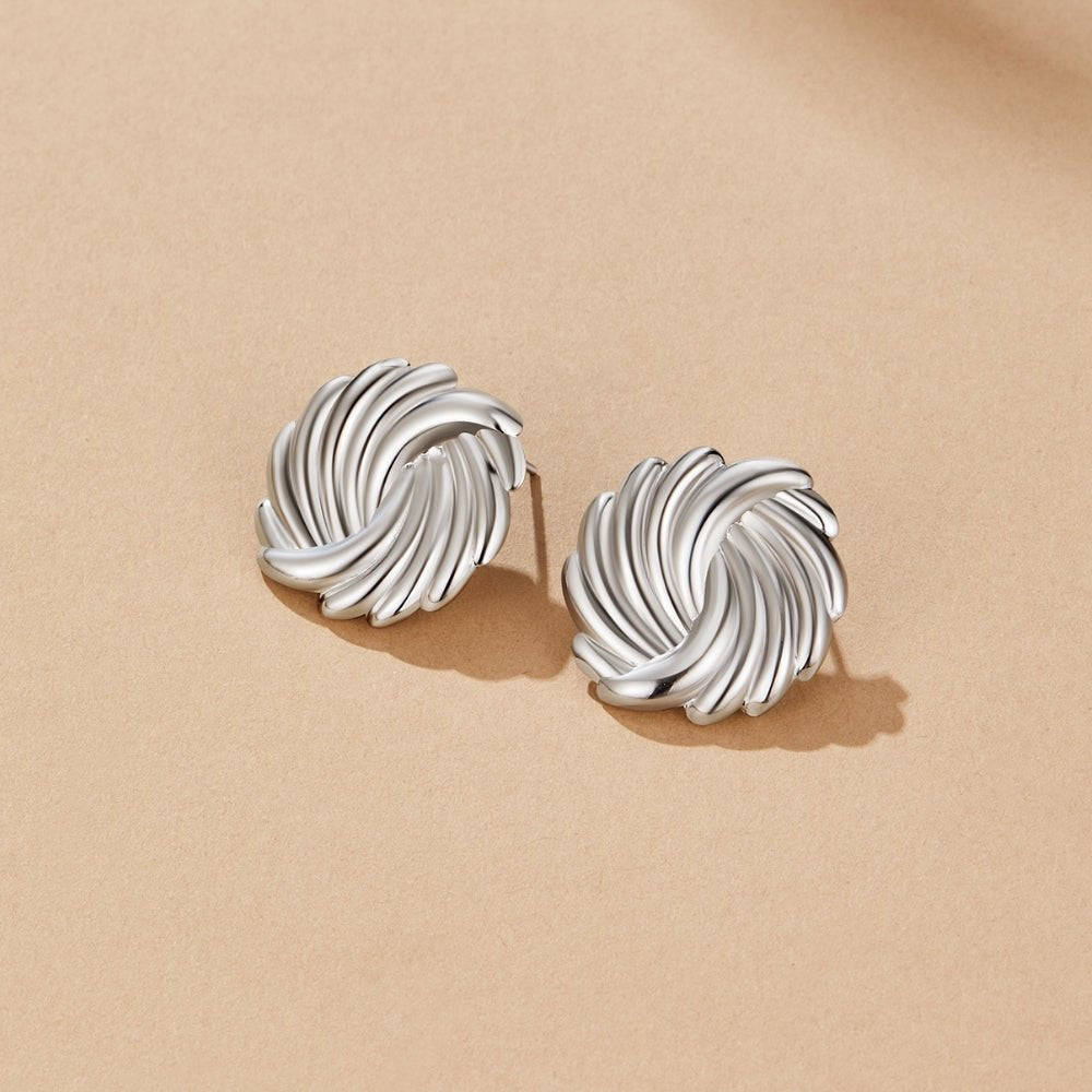 Silver Spiral Earrings - Beautiful Earth Boutique