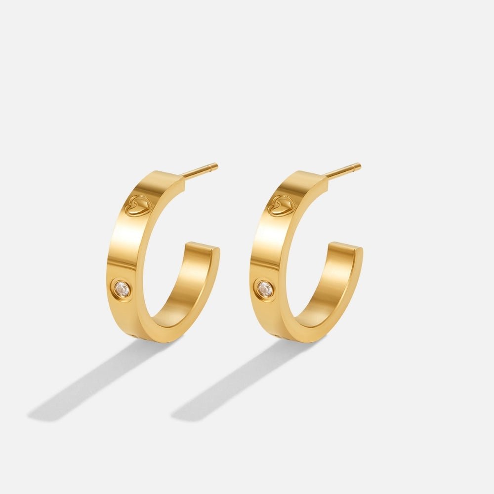 'Small Love' Hoop Earrings - Beautiful Earth Boutique