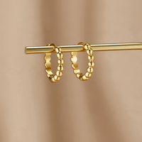 Soraya Gold Bead Hoop Earrings - Beautiful Earth Boutique