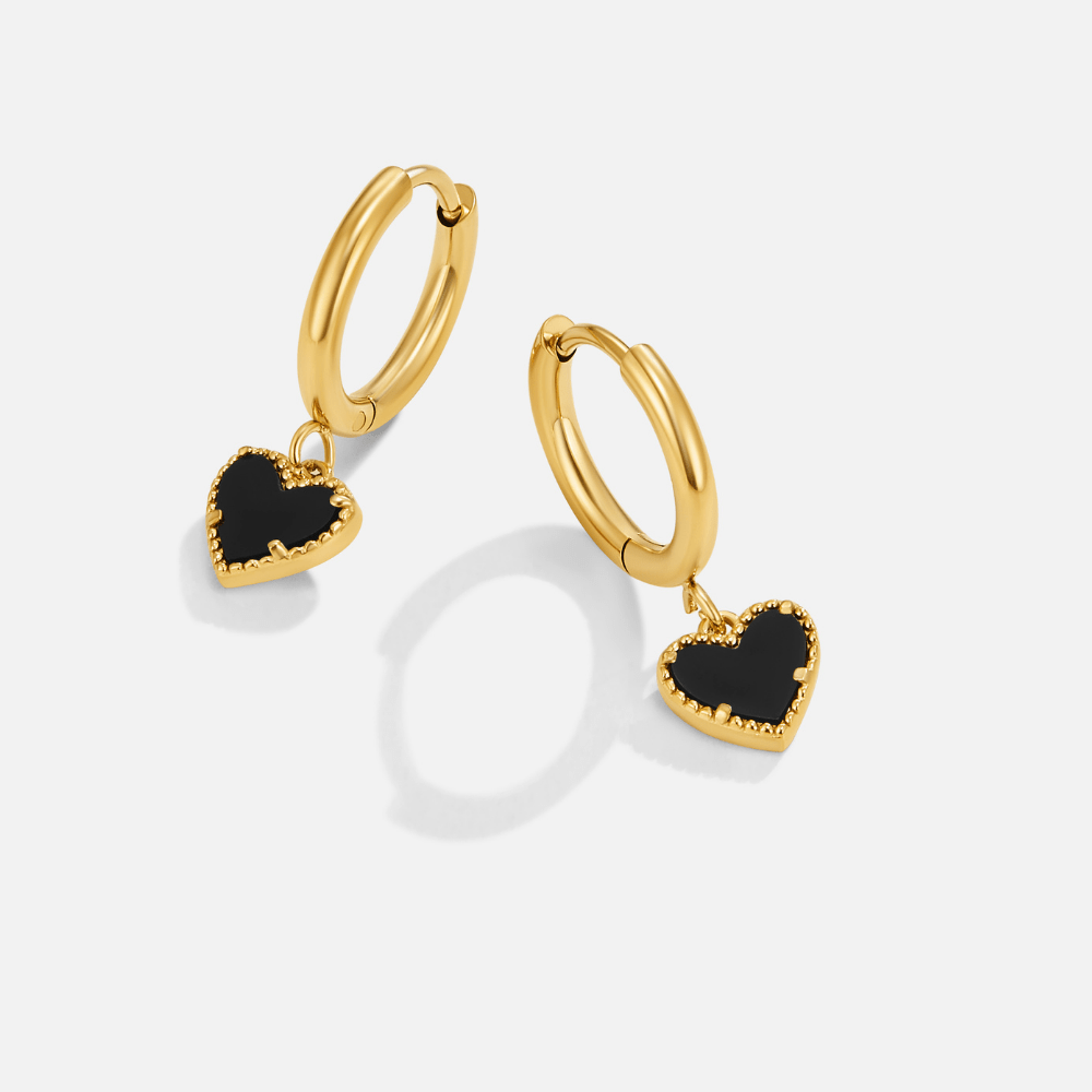 'Tainted Hearts' Hoop Earrings - Beautiful Earth Boutique