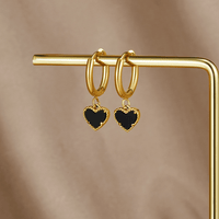 'Tainted Hearts' Hoop Earrings - Beautiful Earth Boutique