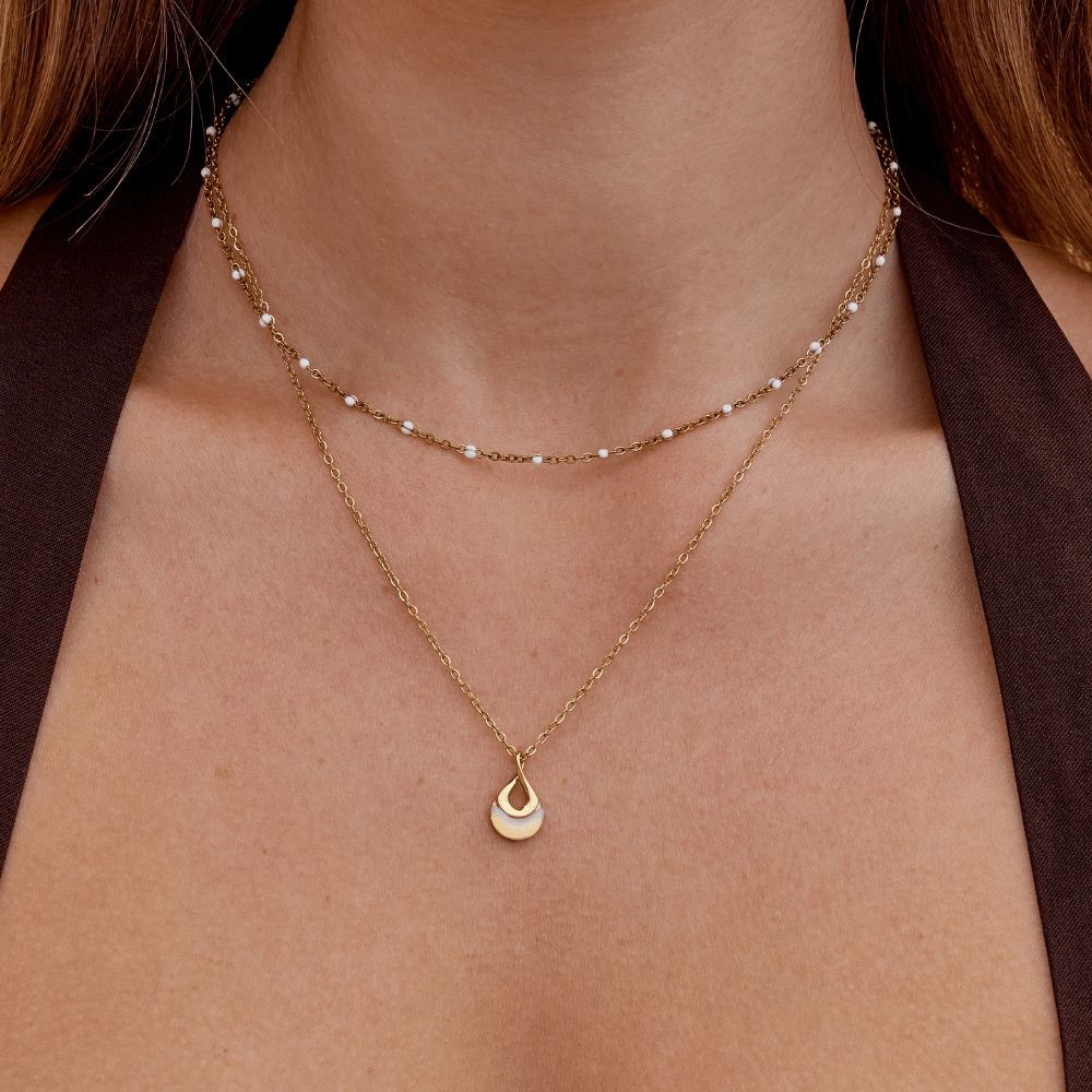 Tiffany White Stone Pendant Necklace - Beautiful Earth Boutique