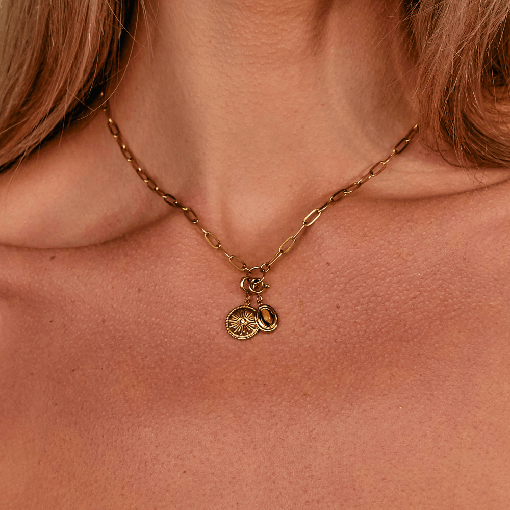 Tiger Eye Stone Charm - Beautiful Earth Boutique