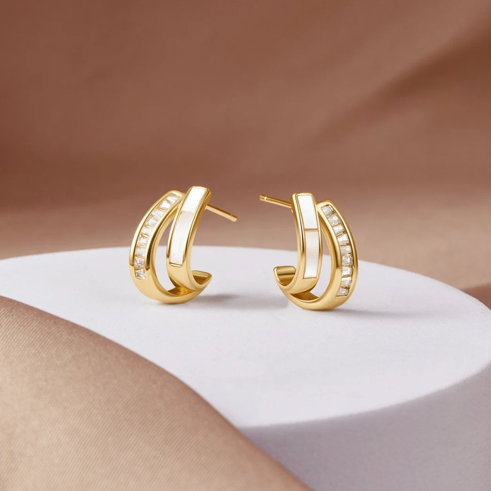 'Timeless Love' Pearl & Crystal Earrings - Beautiful Earth Boutique
