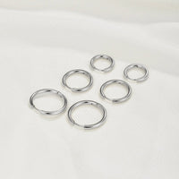 Triple Hoop Earrings Silver Set - Beautiful Earth Boutique