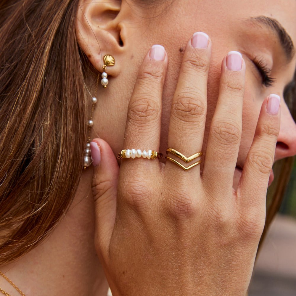 Twisted Classic Freshwater Pearl Ring - Beautiful Earth Boutique