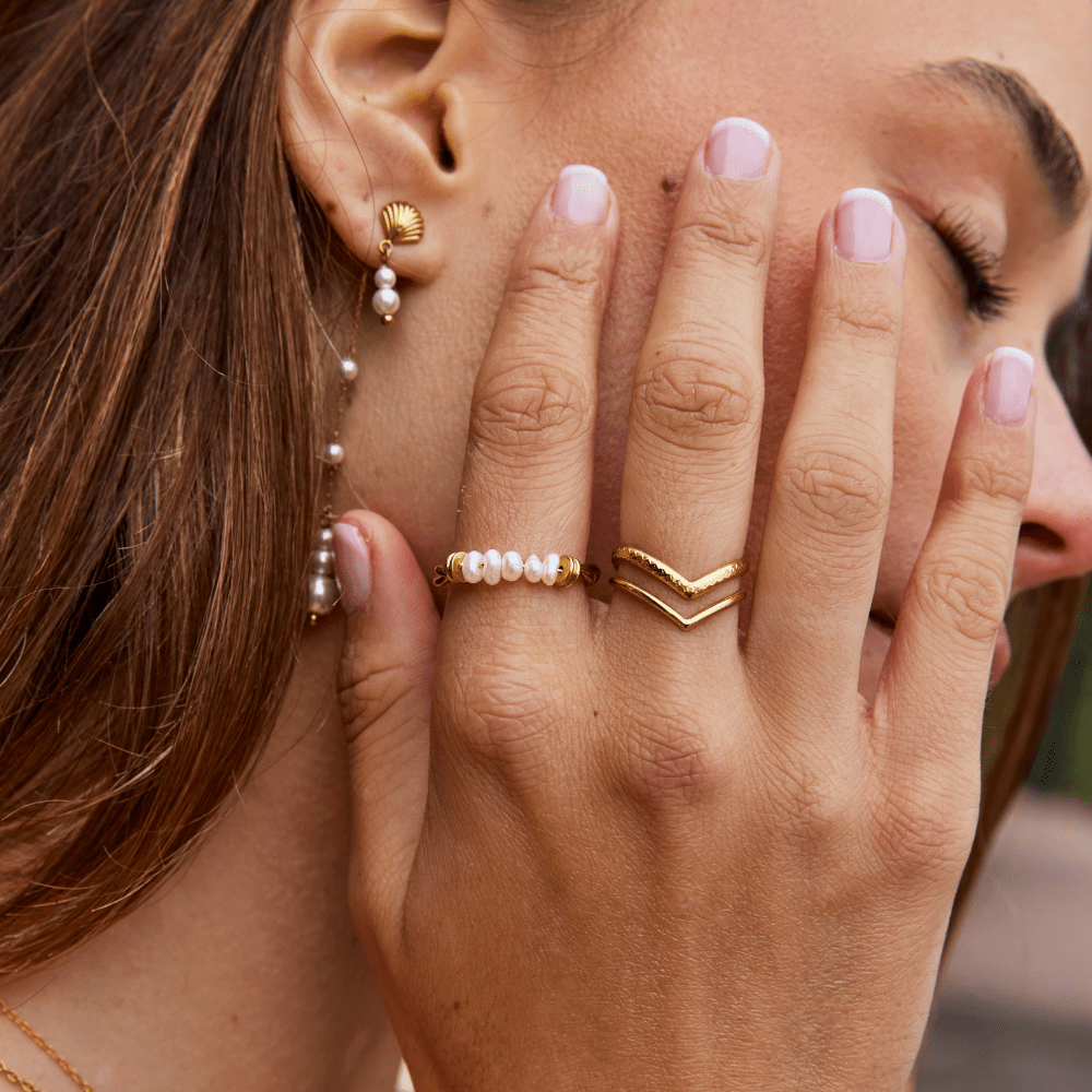 Twisted Classic Freshwater Pearl Ring - Beautiful Earth Boutique