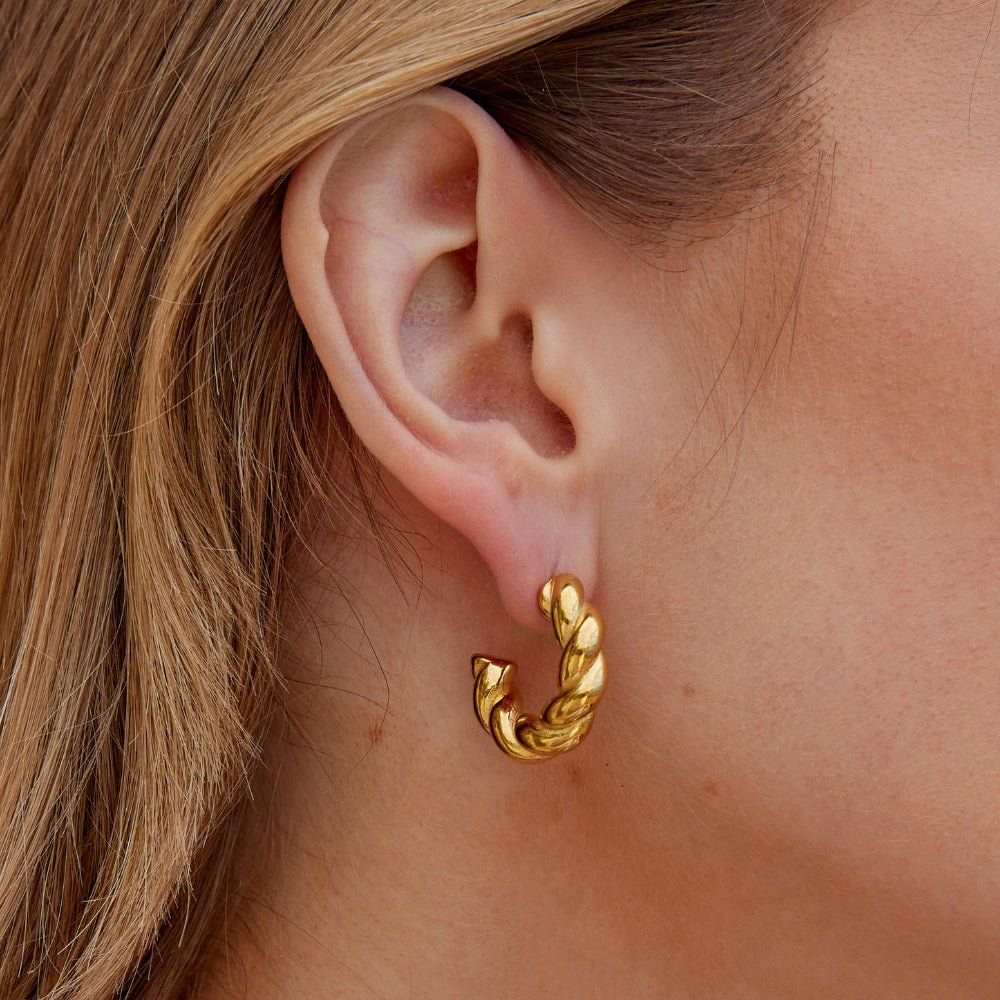 Twisted Felicity Hoop Earrings - Beautiful Earth Boutique