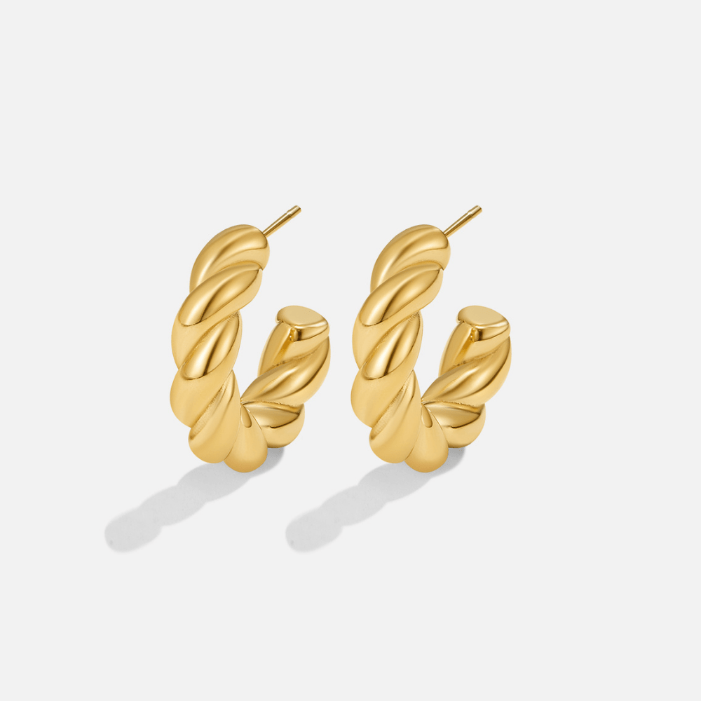 Twisted Felicity Hoop Earrings - Beautiful Earth Boutique