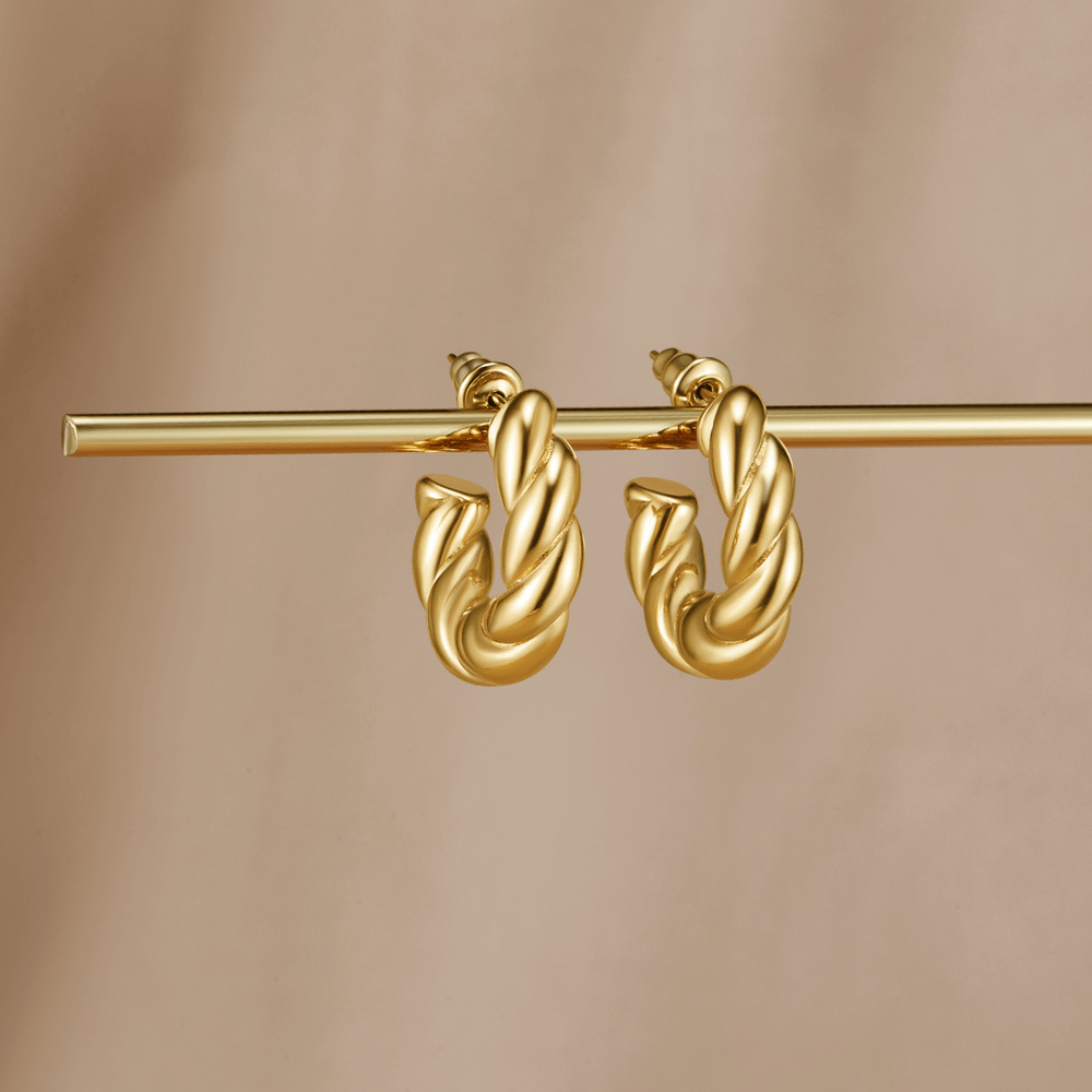 Twisted Felicity Hoop Earrings - Beautiful Earth Boutique