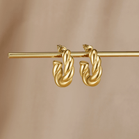 Twisted Felicity Hoop Earrings - Beautiful Earth Boutique