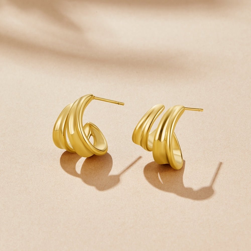 Twisted Ivana Hoop Earrings - Beautiful Earth Boutique