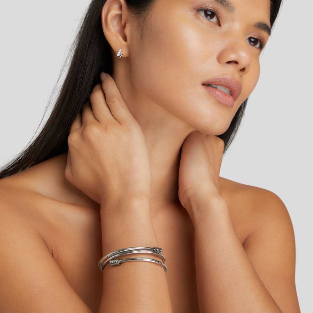 Twisted Silver Bracelet - Beautiful Earth Boutique