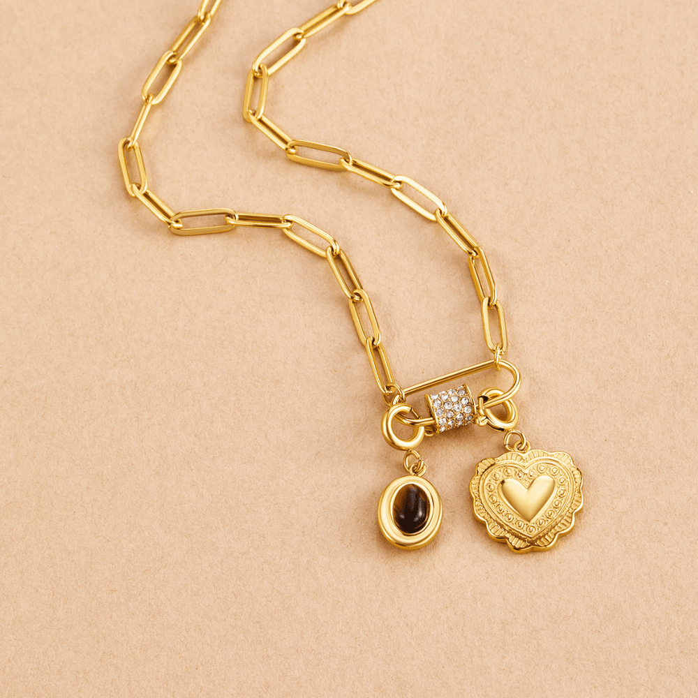 Vintage Gold Heart Charm - Beautiful Earth Boutique