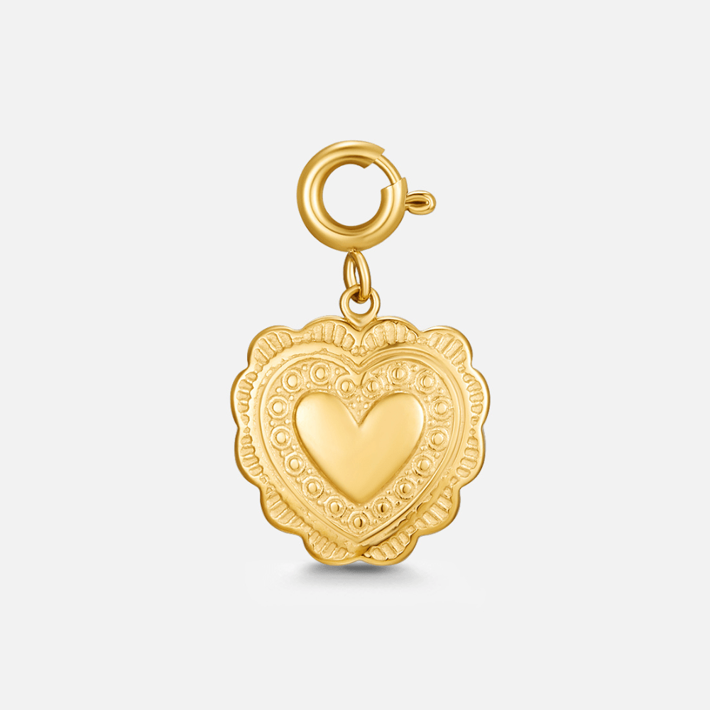 Vintage Gold Heart Charm - Beautiful Earth Boutique