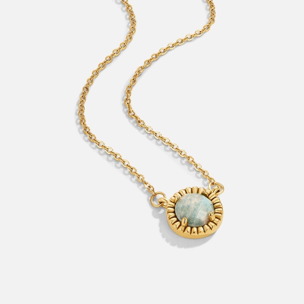Vintage Round Amazonite Necklace - Beautiful Earth Boutique