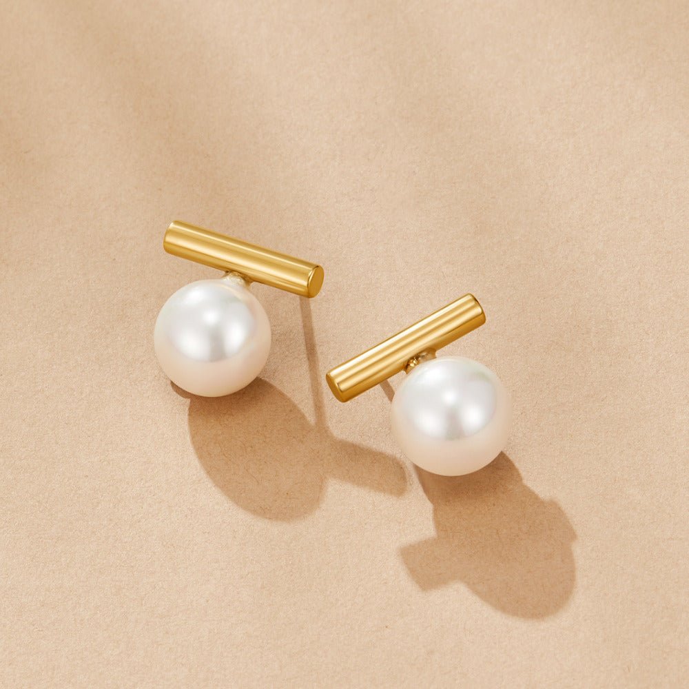 Yuna Pearl Stud Earrings - Beautiful Earth Boutique