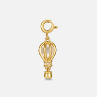 Golden Hot Air Balloon Charm