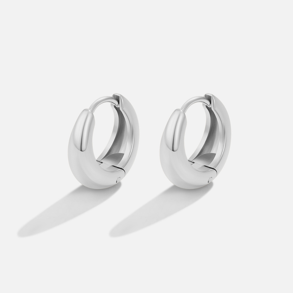 Audrey Silver Hoop Earrings