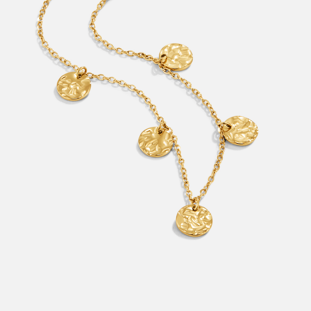 Elodie Hammered Coin  Necklace