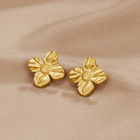 18K Gold Flower Earrings - Beautiful Earth Boutique