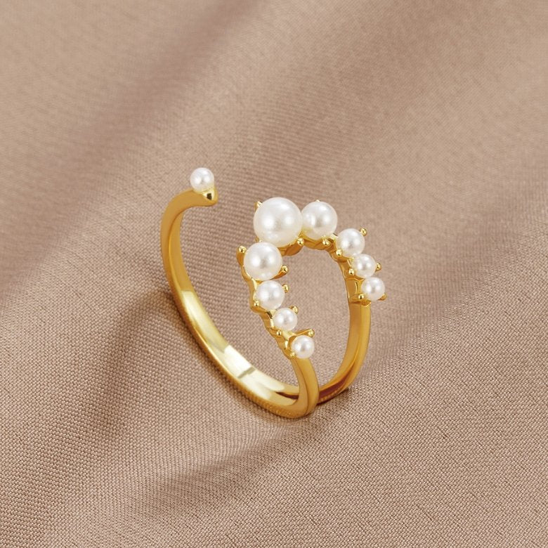 18K Gold Pearl Wrap Ring - Beautiful Earth Boutique