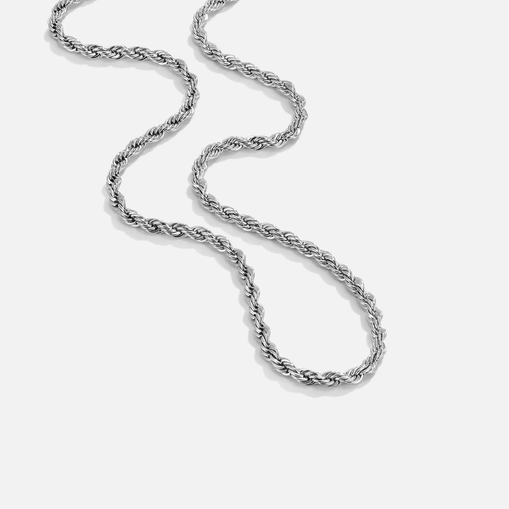 Calla Silver Twisted Chain Necklace