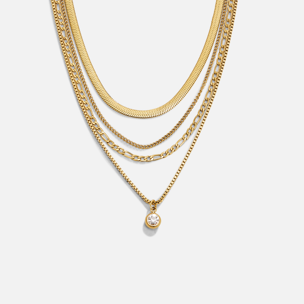 Lena Multi-Layered Gold Necklace