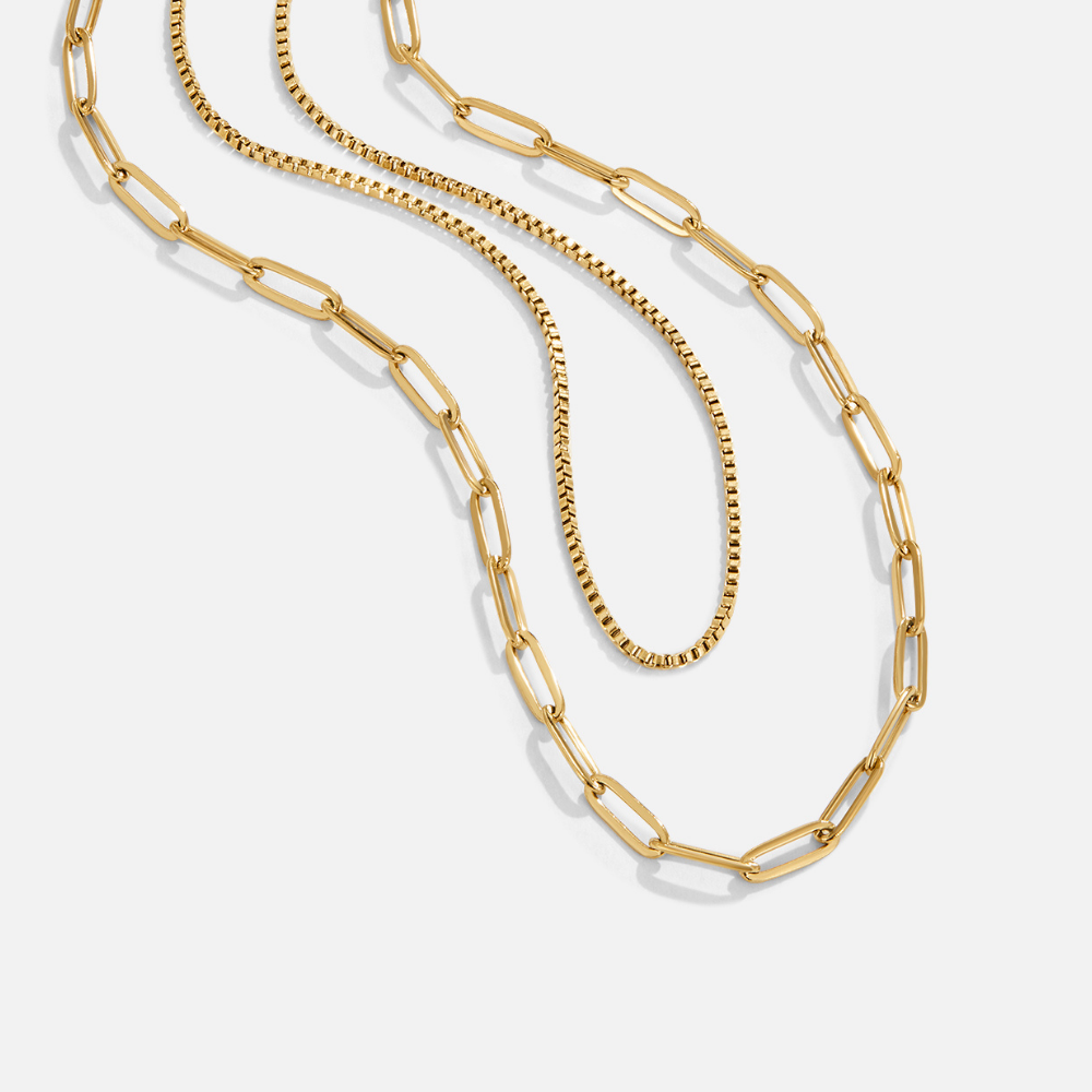 Amanda Layered Gold Chain  Necklace