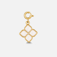Lucky Crystal Clover Leaf Charm