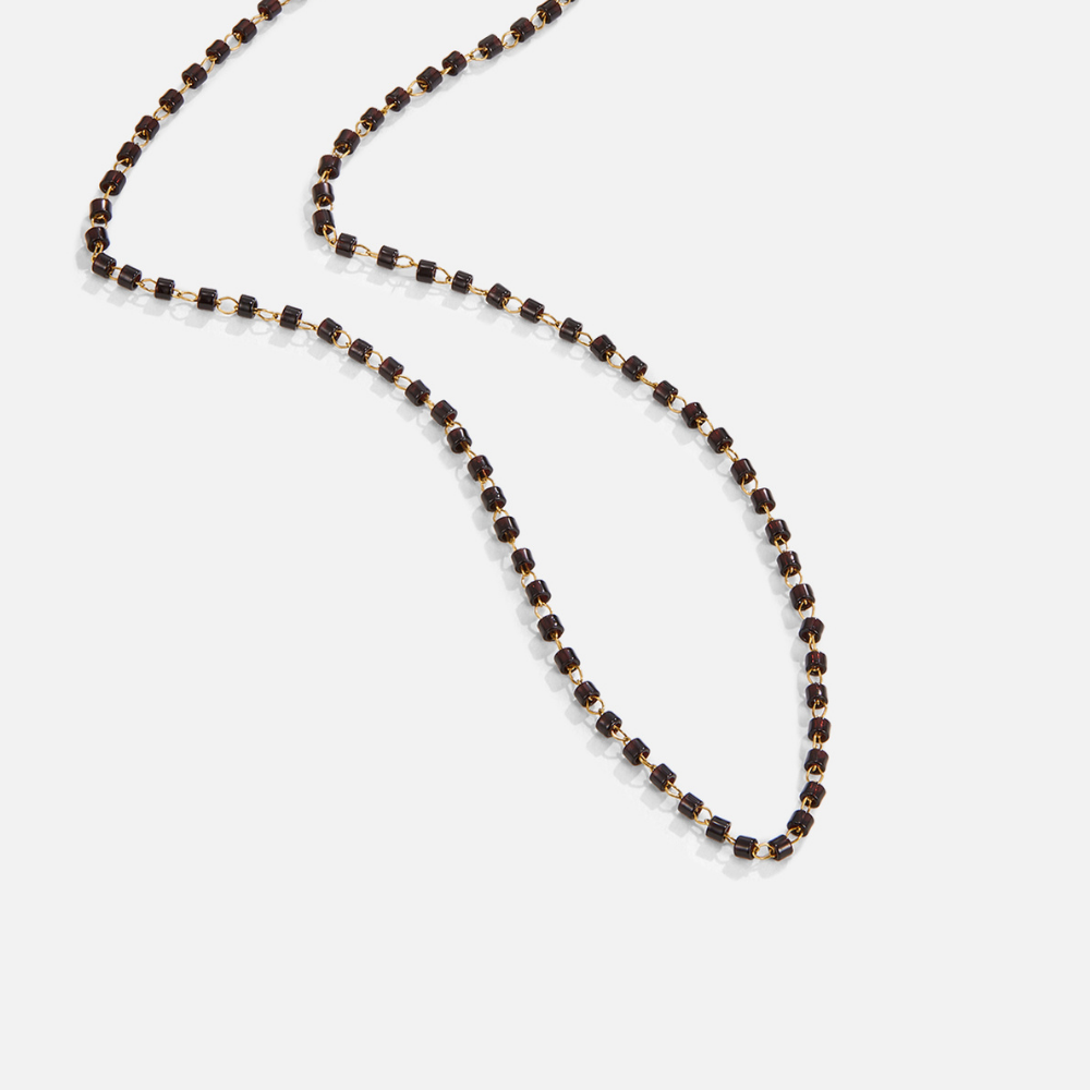 Maisie Black Bead Necklace