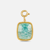 Green Amazonite Stone Charm