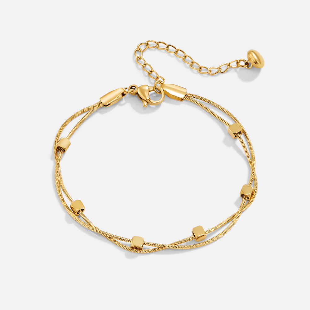 Mia Layered Cube Bracelet