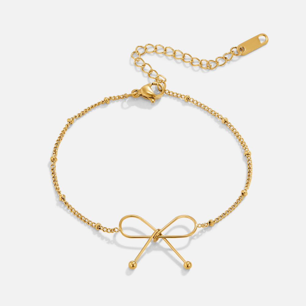 Anika Gold Bow Bracelet