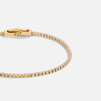 Kiera Gold Pink Crystal Bracelet