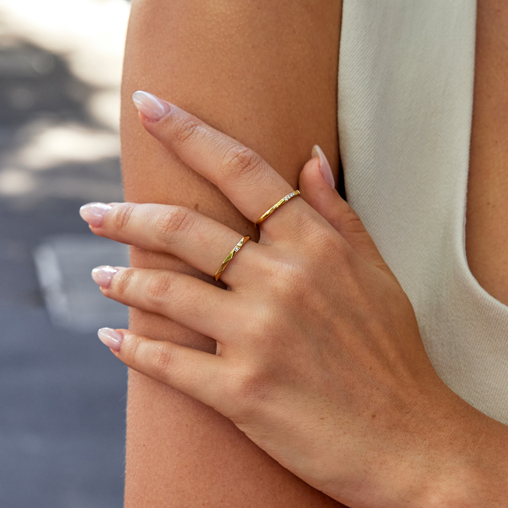 Astrid 18K Gold Stack Ring