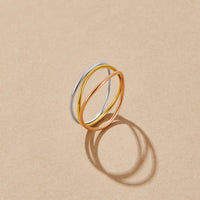 Ayla Three Toned Layered Ring - Beautiful Earth Boutique