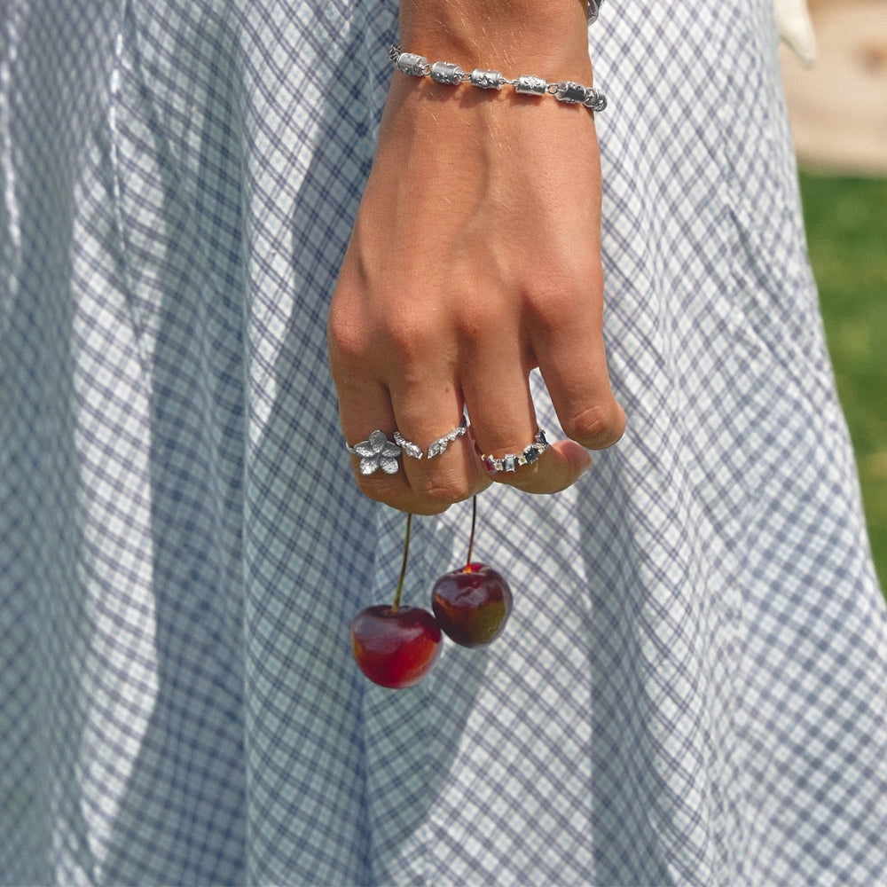 Blooming Silver Flower Ring