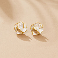 Camellia Bloom Stud Earrings